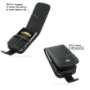 PDAIR - Etui cuir NOIR ouverture type flip top pour Blackberry Curve 8900