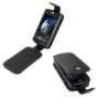 PDAIR - Etui cuir pour HP Ipaq Data Messenger - ouverture type flip top noire