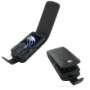 PDAIR - Etui cuir pour HP Ipaq Voice Messenger - ouverture type flip top noire