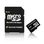 HTC Incredible S - Micro SDHC 8 Go Class 4 Silicon Power avec adaptateur SD