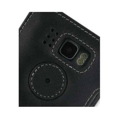 Etui cuir PDAIR  NOIR ouverture type book (3BHTH2B41) pour HTC HD2