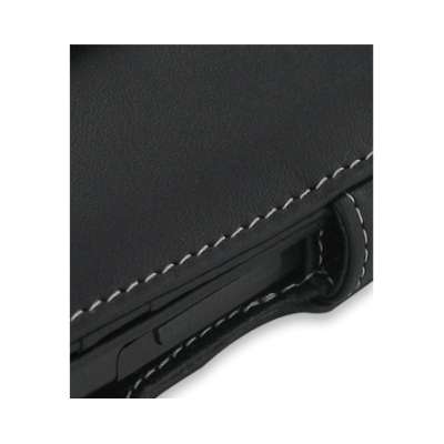 Etui cuir PDAIR  NOIR ouverture type book (3BHTH2B41) pour HTC HD2