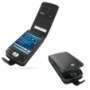 PDAIR - Etui cuir pour HP Ipaq 210 - ouverture type flip top noire