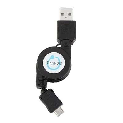 C&acirc;ble r&eacute;tractable avec sortie micro usb pour HTC HD mini