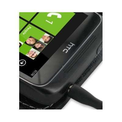 Etui  cuir PDAIR NOIR ouverture type book (3BHT7YB41) pour HTC 7 Trophy