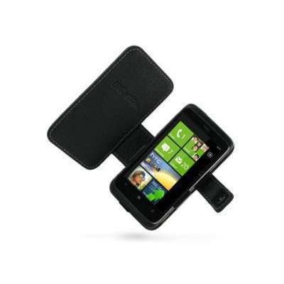 Etui  cuir PDAIR NOIR ouverture type book (3BHT7YB41) pour HTC 7 Trophy