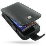 HTC Incredible S - Housse - Etui cuir PDAIR NOIR ouverture type flip (3BHTEAT41) 