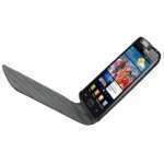 Etui - Housse en cuir NOIR pour Samsung S II, i 9100