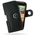 Etui - Housse cuir NOIR PDAIR ouverture horizontale pouch pour HTC Desire S