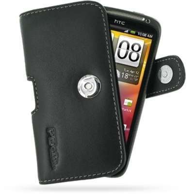 Etui Housse cuir PDAIR NOIR ouverture horizontale Pouch (3BHTS4P01) pour HTC Sensation