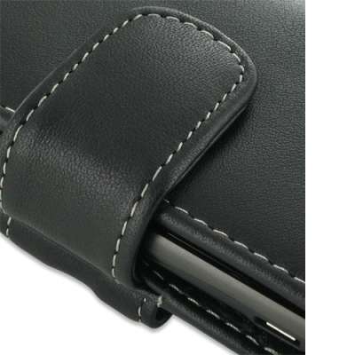 Etui Housse cuir PDAIR NOIR ouverture horizontale Pouch (3BHTS4P01) pour HTC Sensation