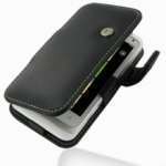 Etui - housse Cuir Noir PDAIR Type Book (3BHTRAB41) pour HTC Radar