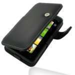 Etui - housse Cuir Noir PDAIR Type Book (3BHTTAB41) pour HTC Titan