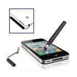 Samsung Galaxy Mini (S5570) - Stylet court avec capuchon- noir - �cran tactile capacitif