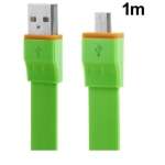 C�ble de synchro et charge USB vers micro USB ( extra plat, vert )
