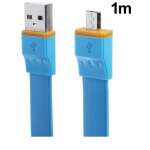 C�ble de synchro et charge USB vers micro USB ( extra plat, bleu)