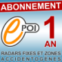 Abonnement radar pour GPS Mitac Mio (Abonnement 1 an)