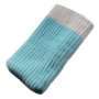 Etui chaussette bleu ciel et blanc