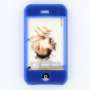 Housse silicone bleue pour t�l�phone Iphone