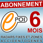 Abonnement radar pour GPS Airis (Abonnement 6 mois)