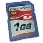 Carte m�moire SD 1 Go Silicon Power 80X