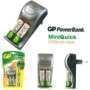 GP PowerBank Mini Quick Chargeur 5 heures - 2 batteries AA / 2700 mAh NiMH