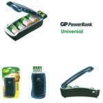 GP PowerBank Universal Chargeur Standard -  formats AA, AAA, C, D, 9V - Noir 