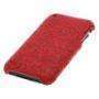 Coque de protection dos à fleurs rouges incrustées pour iphone