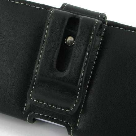 Housse Etui Luxe Universel (CUIR Noir Horizontal B) ~ Nokia E7