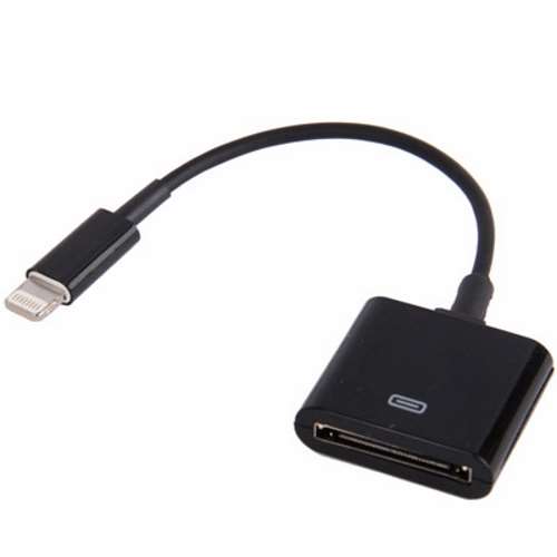 Adaptateur ( noir ) - long : 10 cm - iphone4 vers iphone 5,6,6 plus