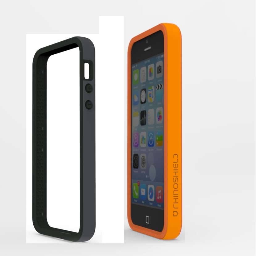 Coque bumper orange Rhino Shield Crash Guard pour Iphone 5/5S