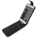 PDAIR - Etui - Housse cuir noir ouverture bas (BPFBIPP7T41-B) 